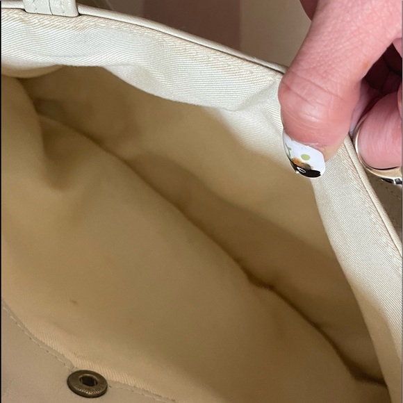 Vintage TJW by Mervyns Ivory Genuine Leather Women's Shoulder Bag - Picture 10 of 10